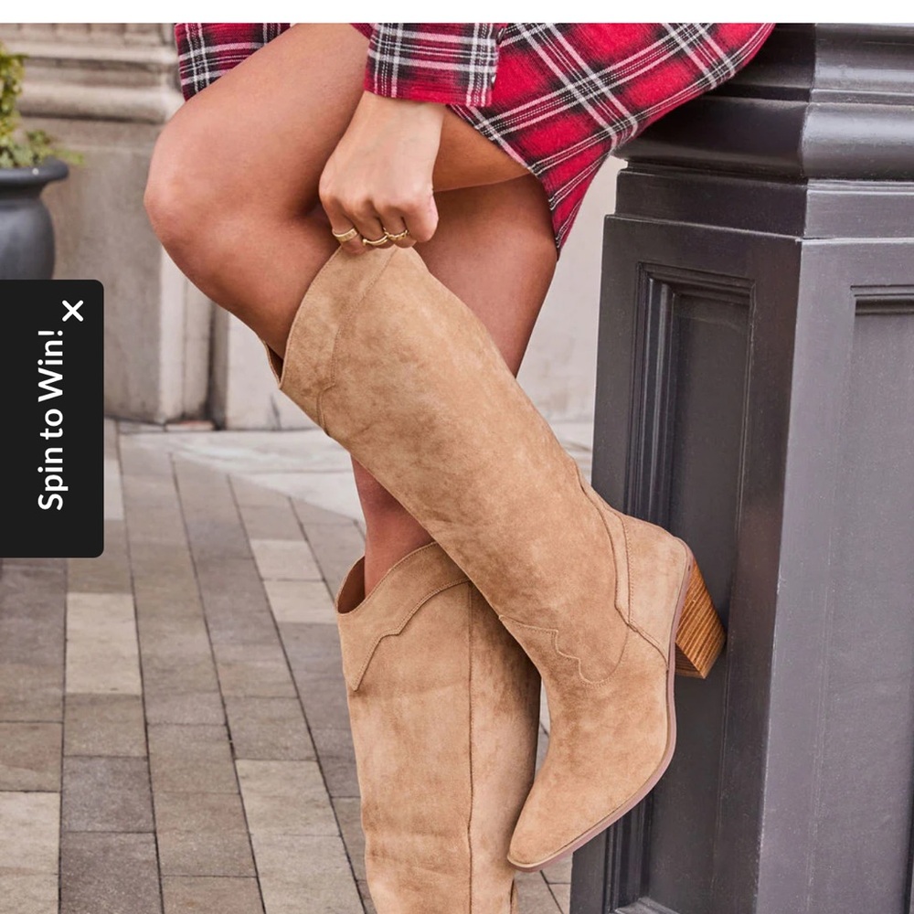 Vici Tan Over the Knee Suede Boots